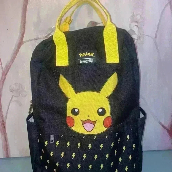 Loungefly x Pokemon Pikachu Extremely Rare Black Backpack Laptop Storage - Picture 3 of 9